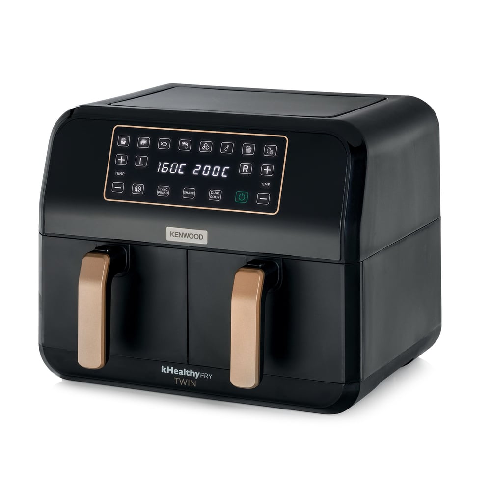 Kenwood Dual BK Copper Çift Pişirme Hazneli Sıcak Hava Fritözü HFP70.000BK