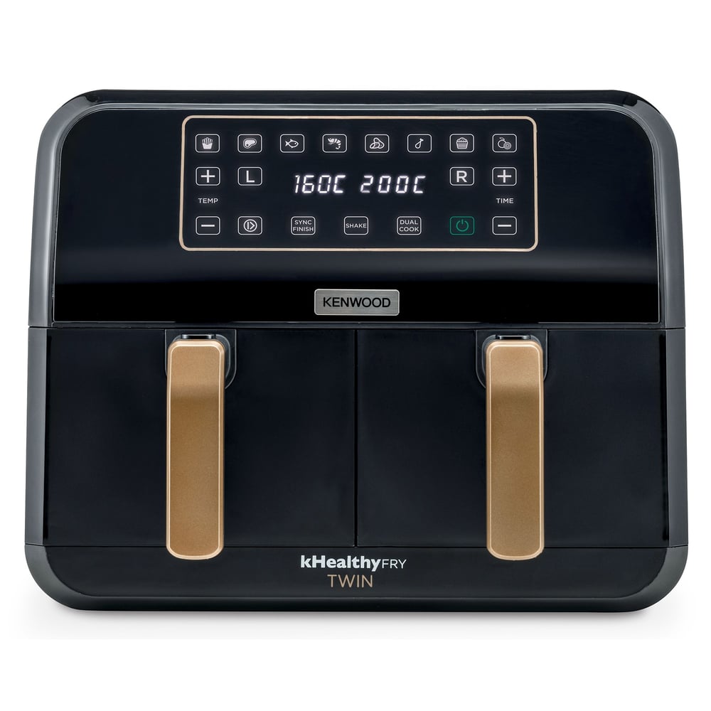 Kenwood Dual BK Copper Çift Pişirme Hazneli Sıcak Hava Fritözü HFP70.000BK