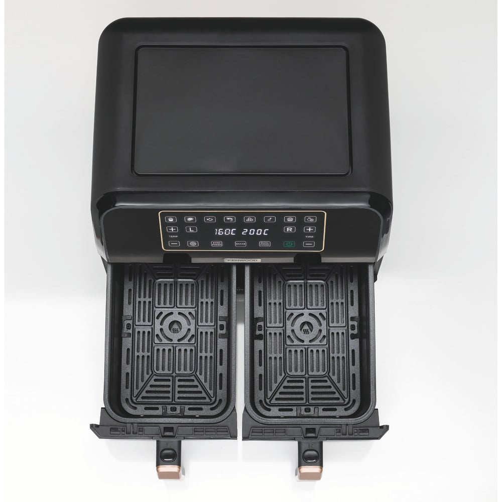 Kenwood Dual BK Copper Çift Pişirme Hazneli Sıcak Hava Fritözü HFP70.000BK