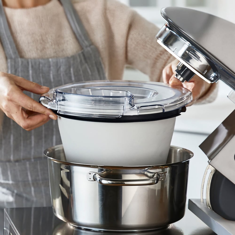 Kenwood Titanium Chef Baker XL Mutfak Şefi Stand Mikser 7 Lt Geniş Hazne Beyaz KVL65.001WH + KAX71.000WH Dondurma Aparatı Hediyeli