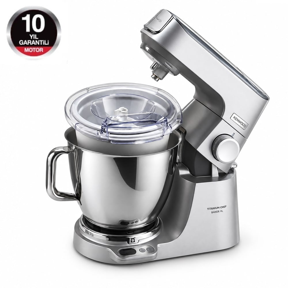Kenwood Titanium Chef Baker XL Mutfak Şefi Stand Mikser 7 Lt Geniş Hazne Beyaz KVL65.001WH + KAX71.000WH Dondurma Aparatı Hediyeli