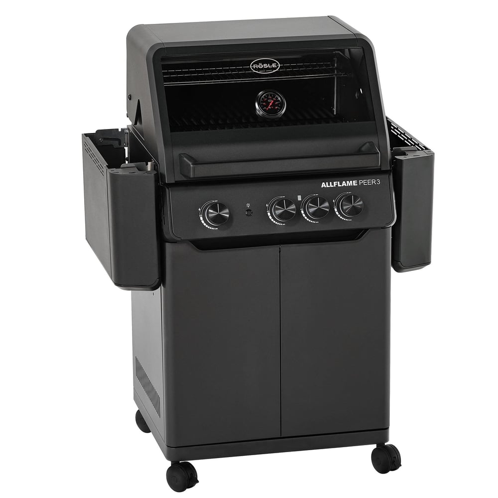 Rösle Allflame Peer 3 Gazlı Barbekü İstasyonu Siyah 25055