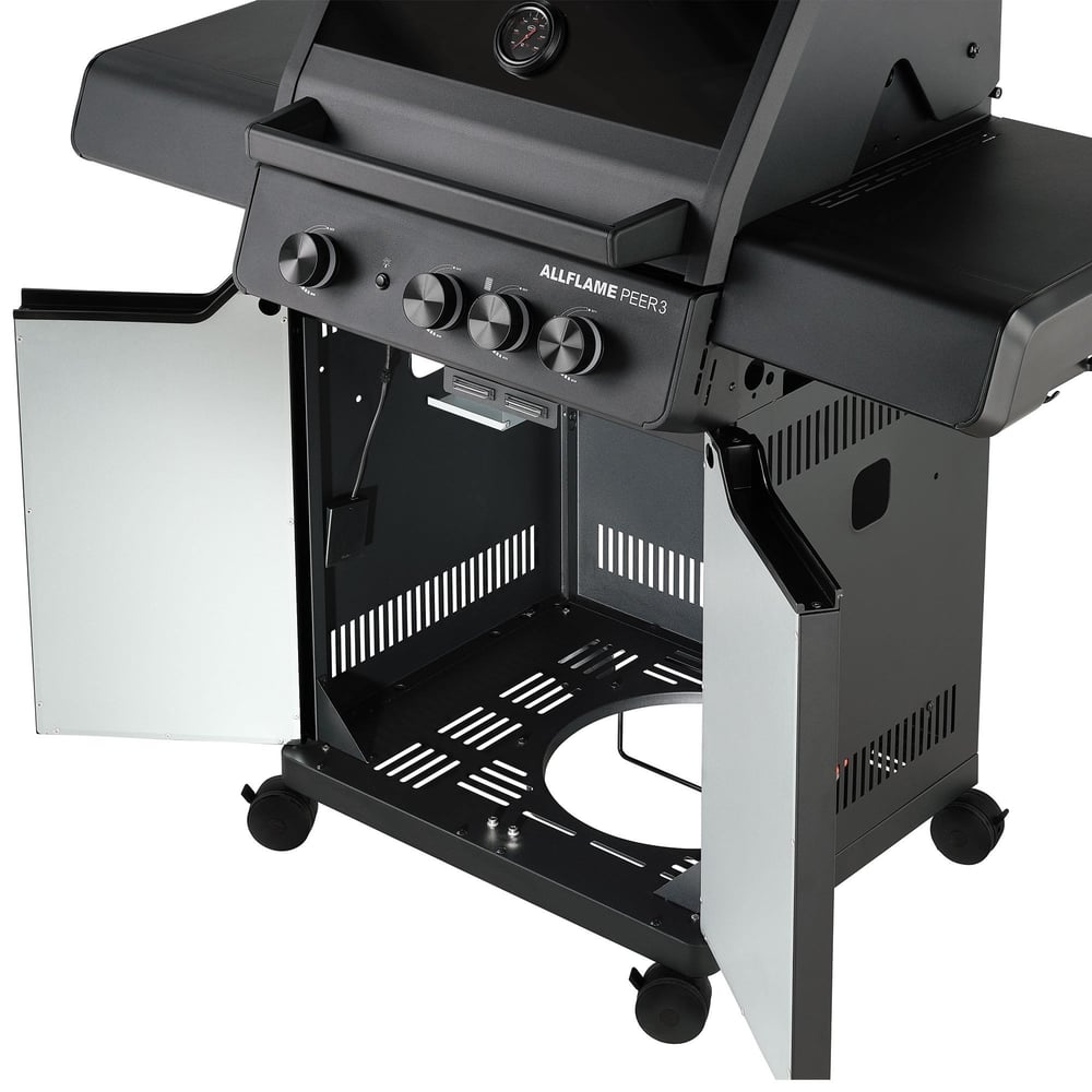 Rösle Allflame Peer 3 Gazlı Barbekü İstasyonu Siyah 25055