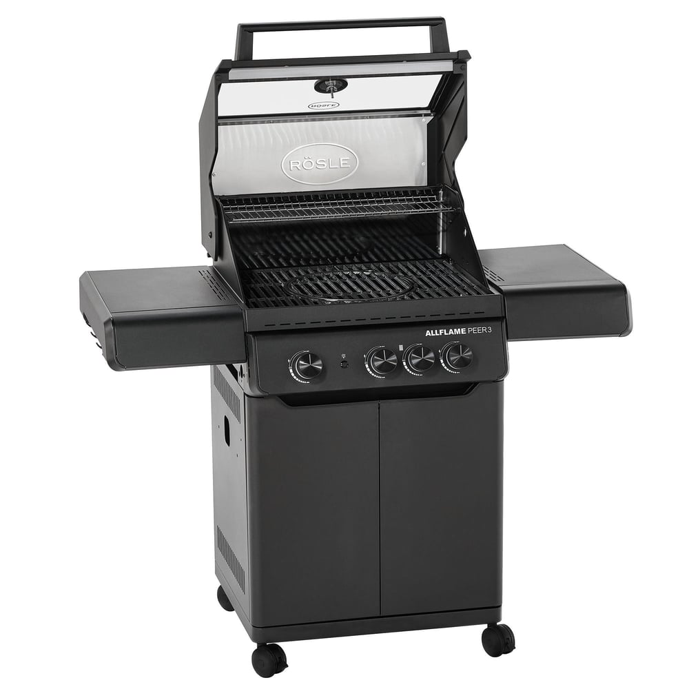 Rösle Allflame Peer 3 Gazlı Barbekü İstasyonu Siyah 25055