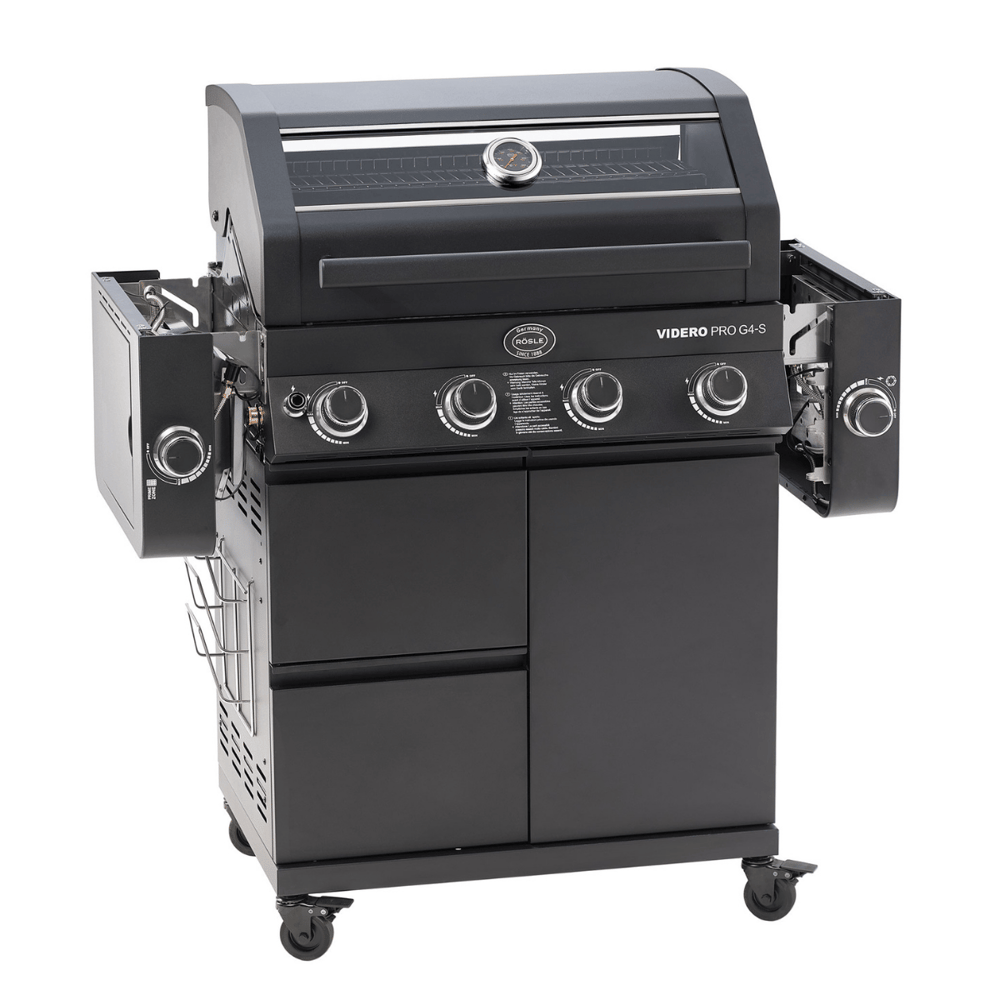 Rösle Videro G4-S Vario Gazlı Barbekü İstasyonu Videro Pro Mat Siyah 25577