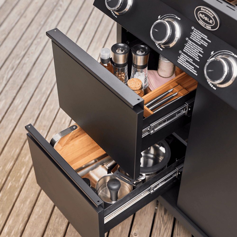 Rösle Videro G4-S Vario Gazlı Barbekü İstasyonu Videro Pro Mat Siyah 25577