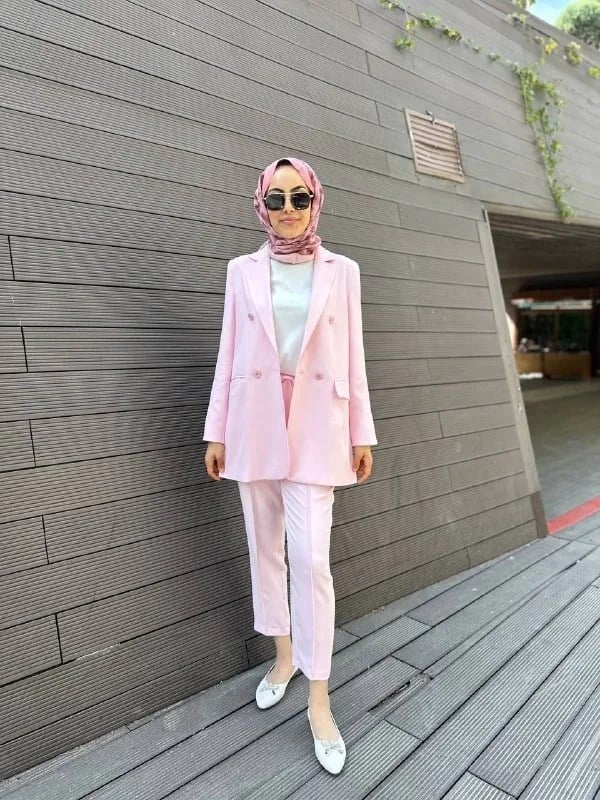 Cloche CL3379 Pembe Traphy Ceketli Takım