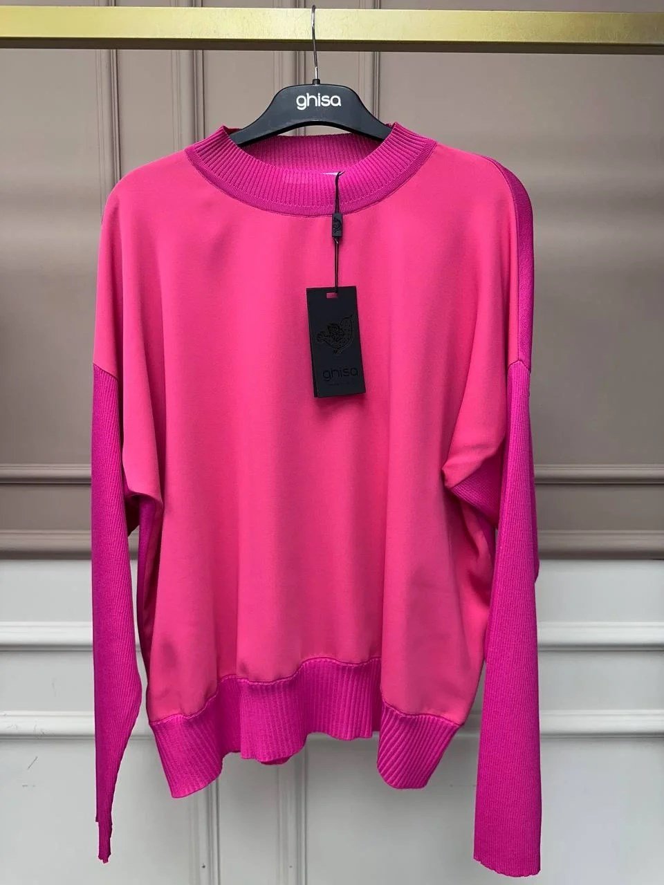 Ghisa 26KÖRBLZ4907 Fuşya Önü Şifon Kumaş Detaylı Bluz