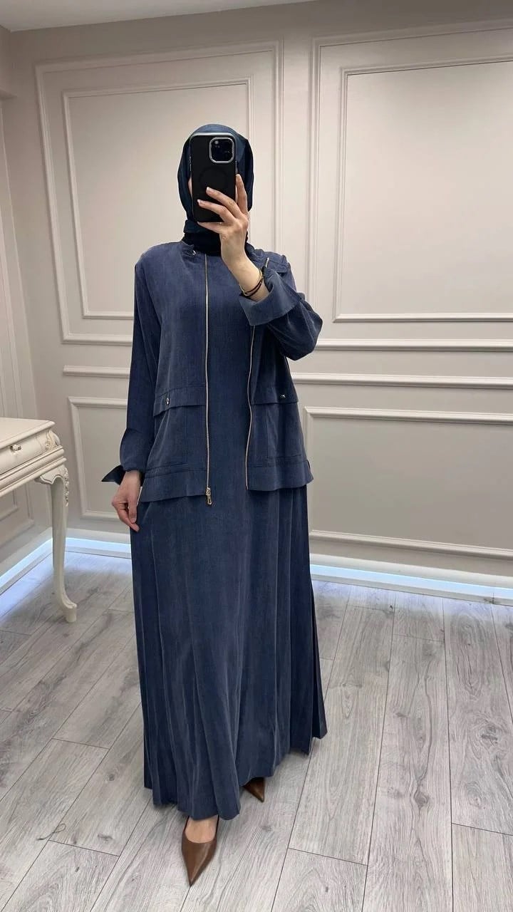 Hilay HLY0126K101.058 Lacivert New Andela Ceketli Elbise