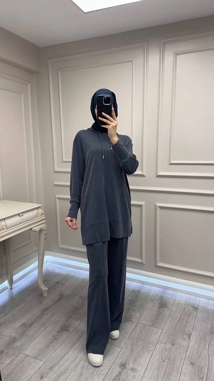 Hilay HLY0126Y101.004 Lacivert Oslo Yanları Fermuarlı Takım