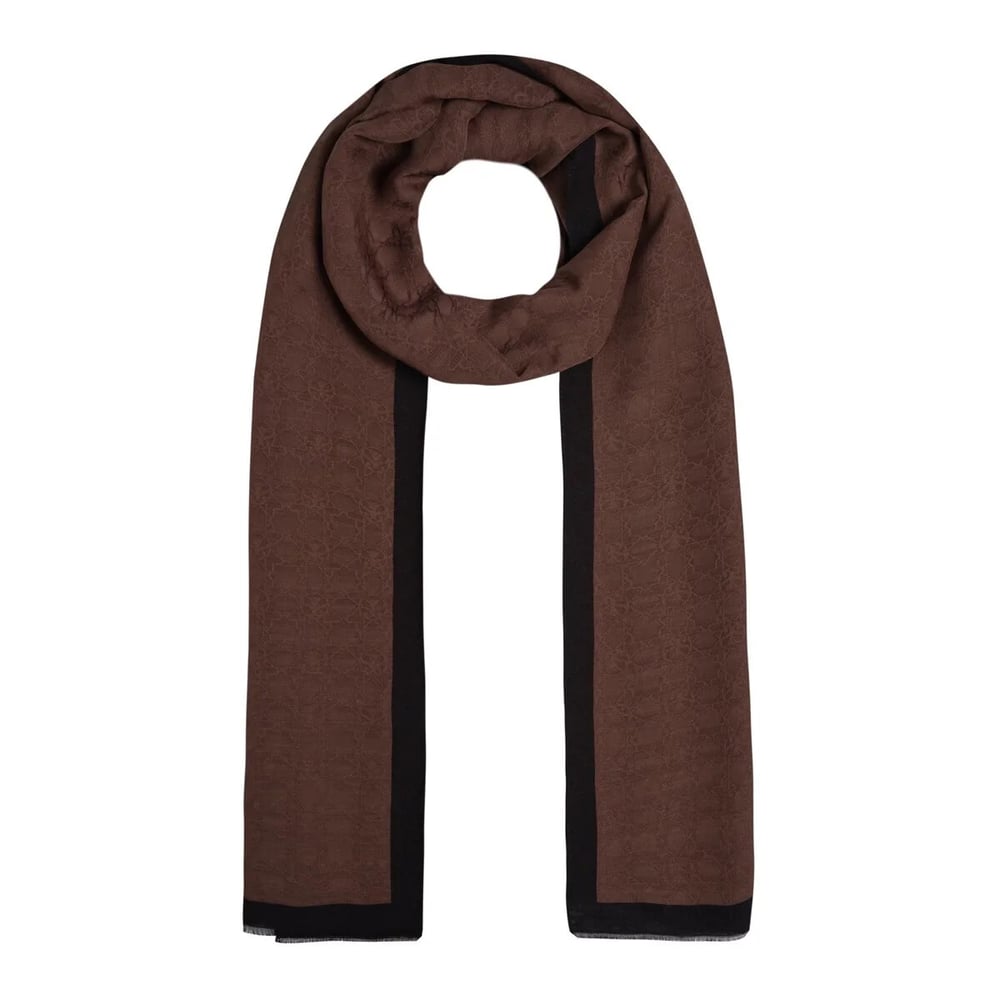 İpekevi 04356 Acı Kahve Dört Mevsim Monogram Şal