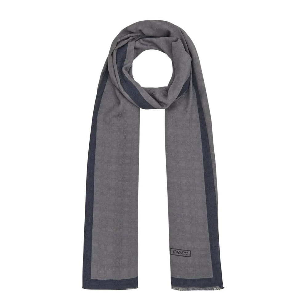 İpekevi 04356 Gri Dört Mevsim Monogram Şal