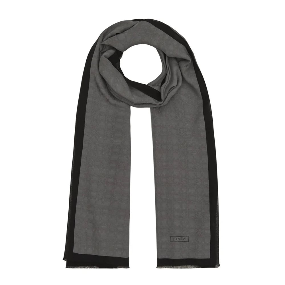 İpekevi 04356 Gümüş Dört Mevsim Monogram Şal
