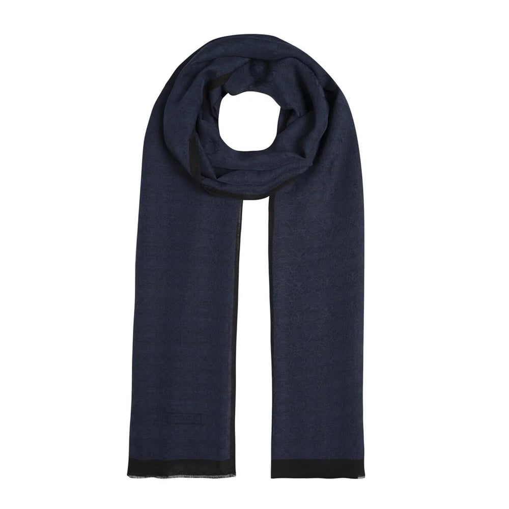İpekevi 04356 Koyu Lacivert Dört Mevsim Monogram Şal