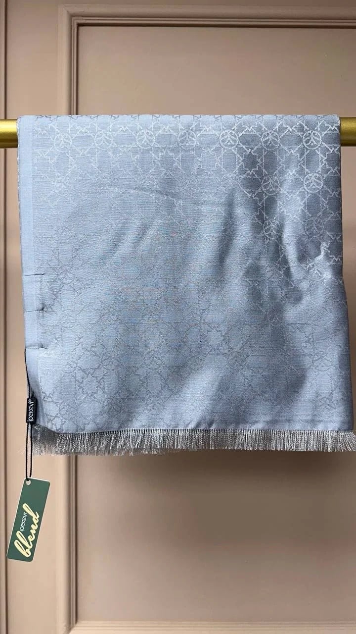 İpekevi 07634 Açık Füme Mini Seljuk Monogram Desenli Şal