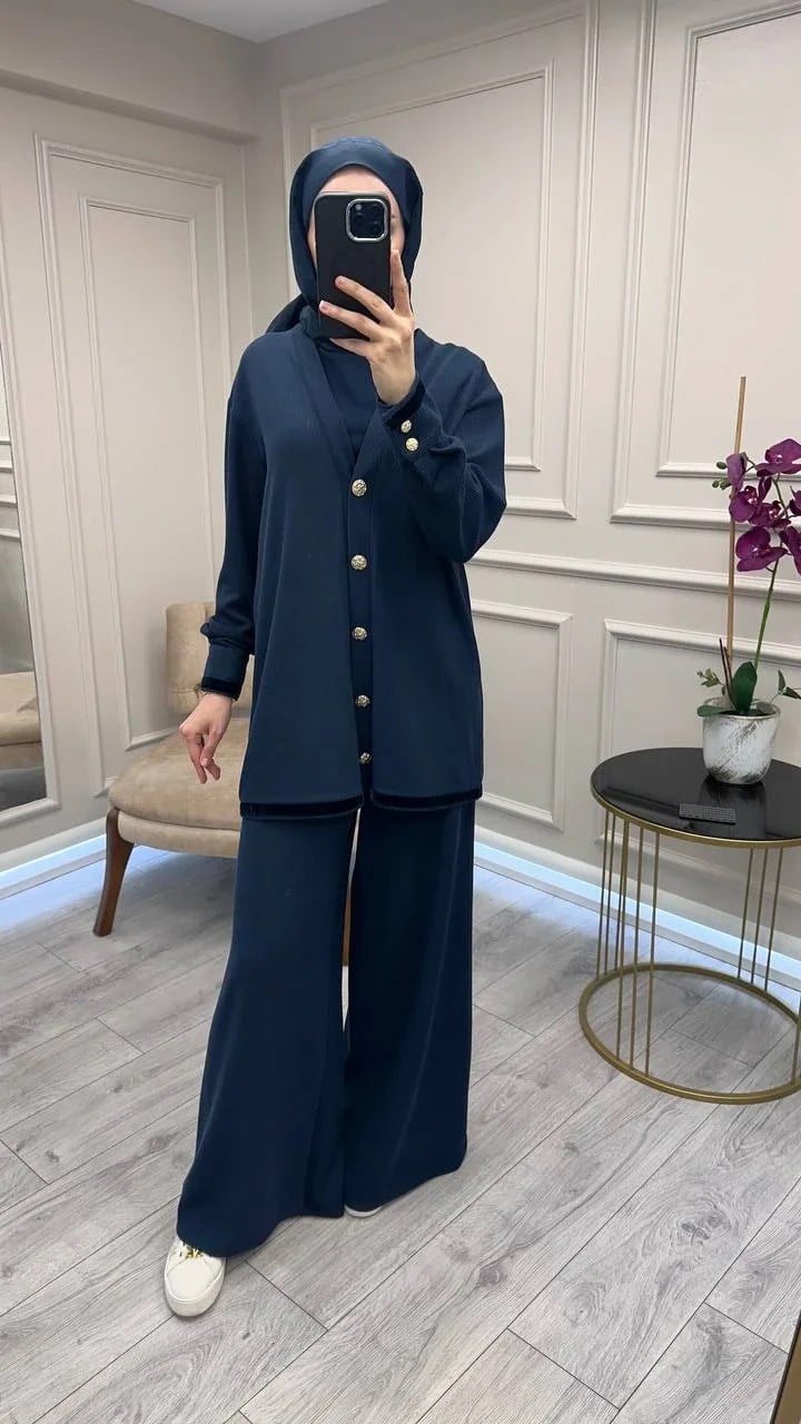 Lisa Exclusive 6055 Lacivert Fitilli İkili Takım
