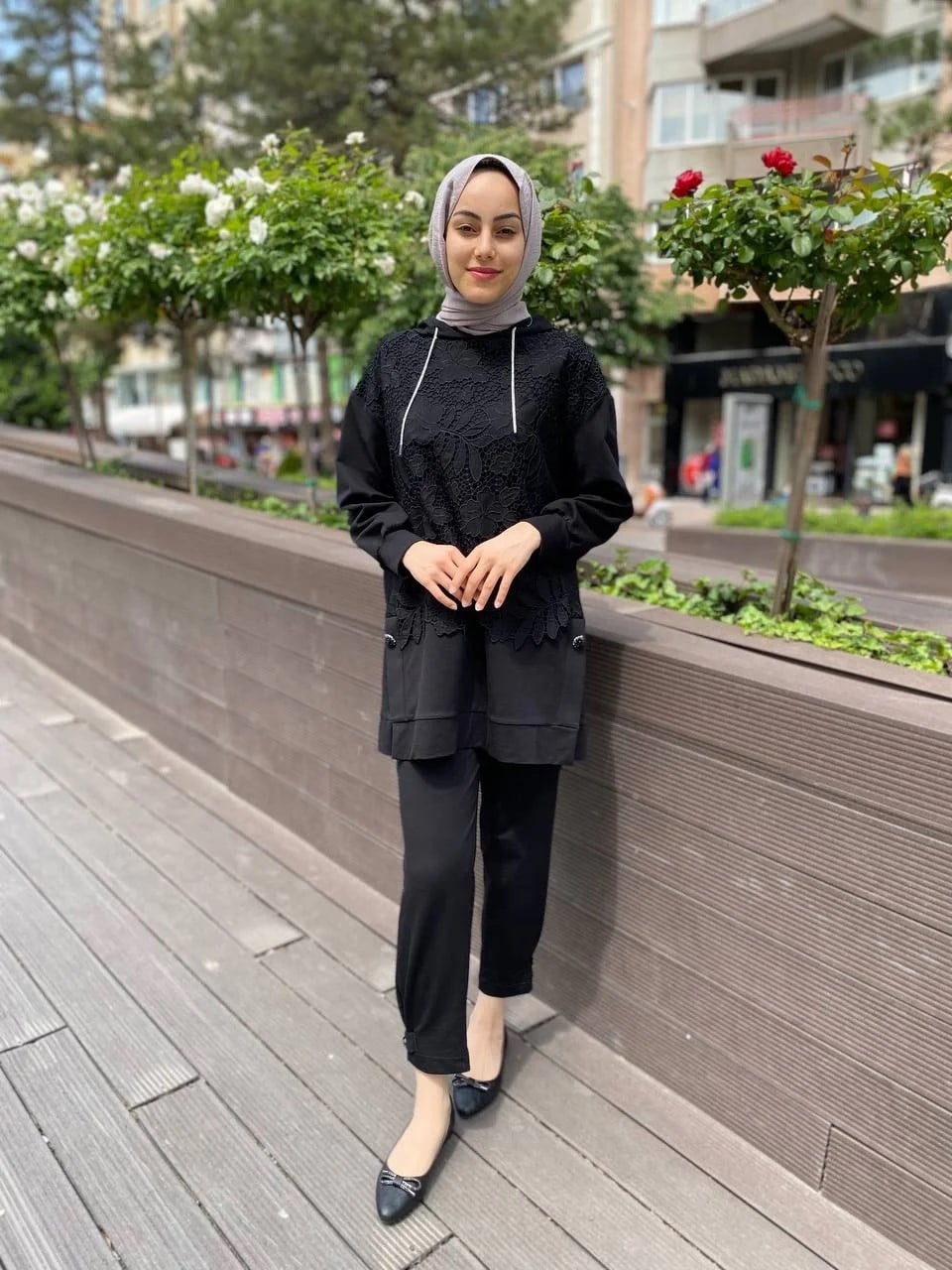 MY312 24S1118 Siyah Önü Dantelli Takım