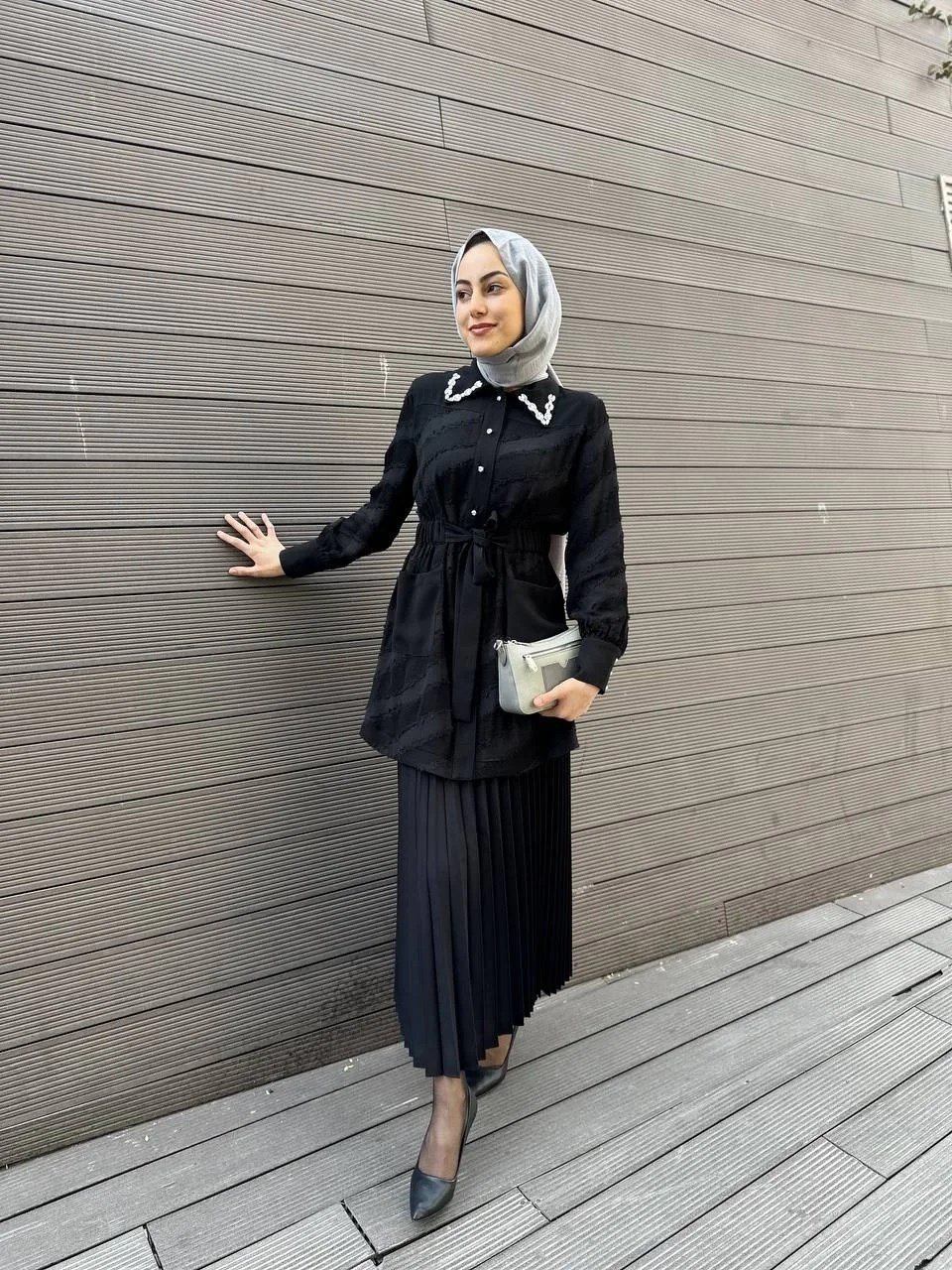 MY312 24S4199 Siyah Jakar Tunik