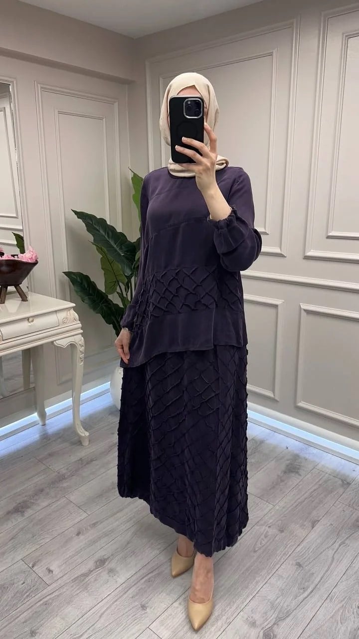 Misswhence 39002 Mor Tunik Etek Takım