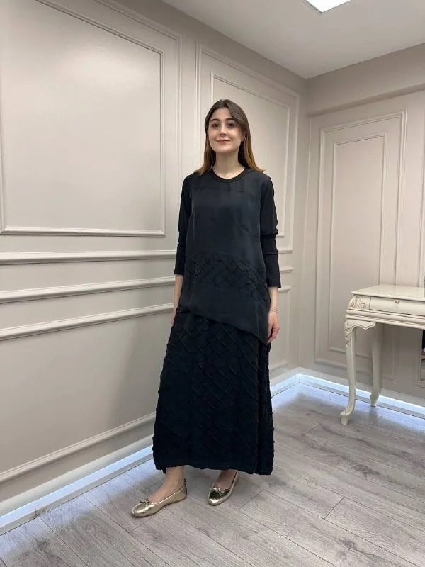Misswhence 39002 Siyah Tunik Etek Takım