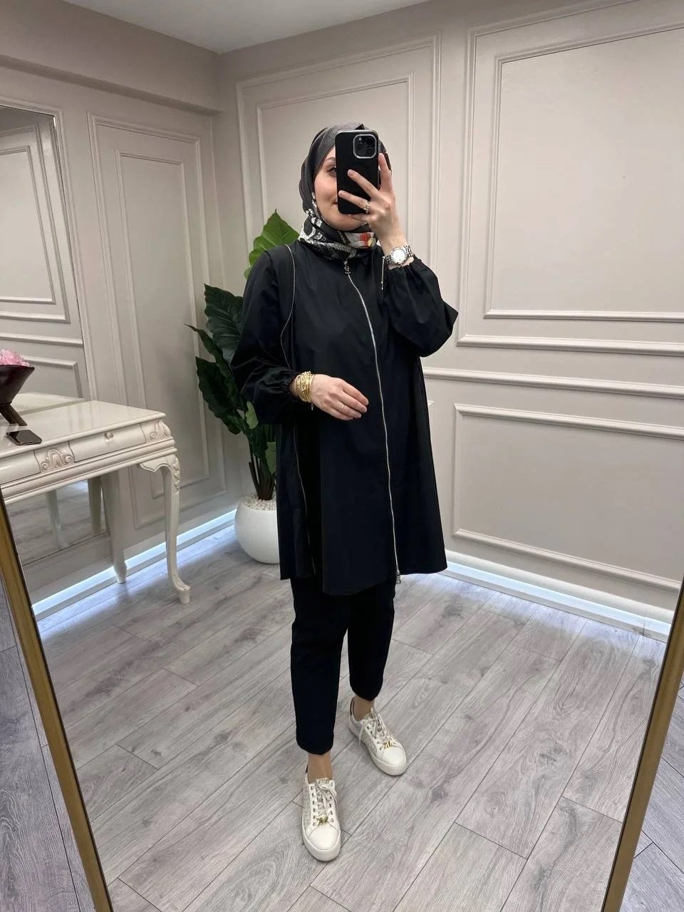 Misswhence 39302 Siyah Poplin Gömlek