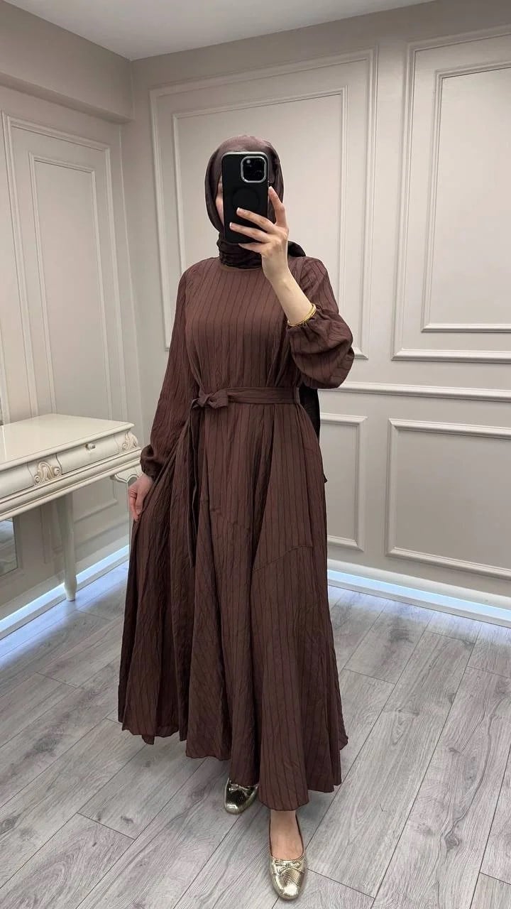Misswhence 39844 Kahverengi Elbise