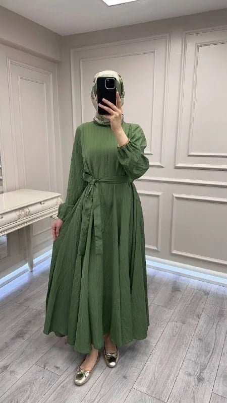 Misswhence 39844 Yeşil Elbise