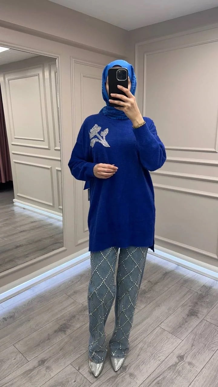 Nuss Triko 26K7001 Saks Angora Tunik