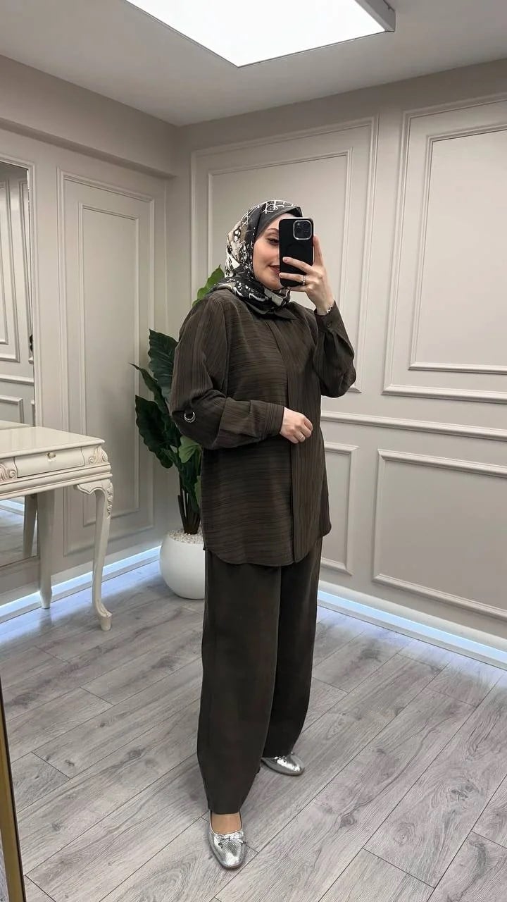 Nuss Triko 26Y1055 Kahve İkili Takım