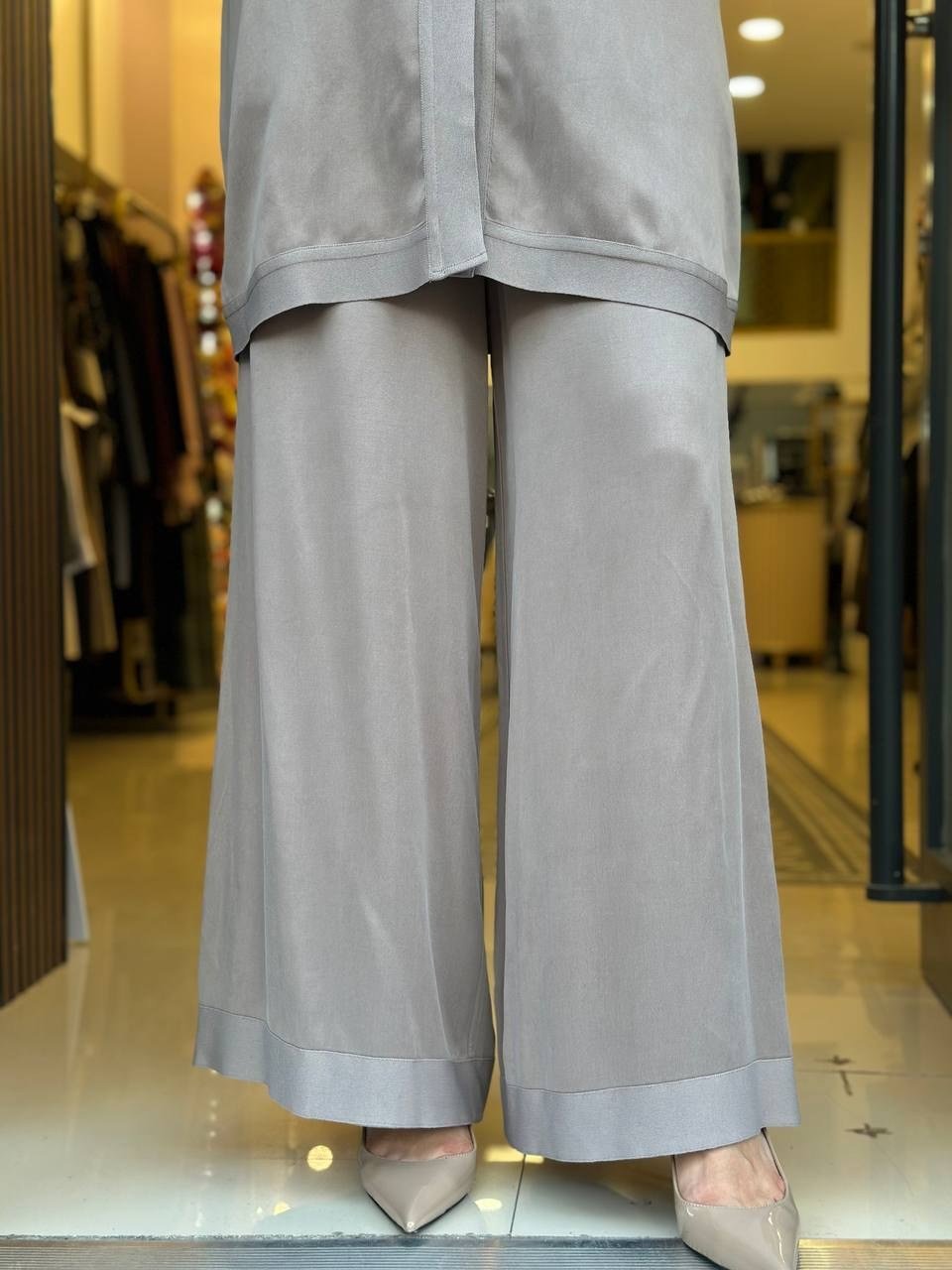 Miss Dalida 3267801 Mink Geniş Paça Klasik Pantolon