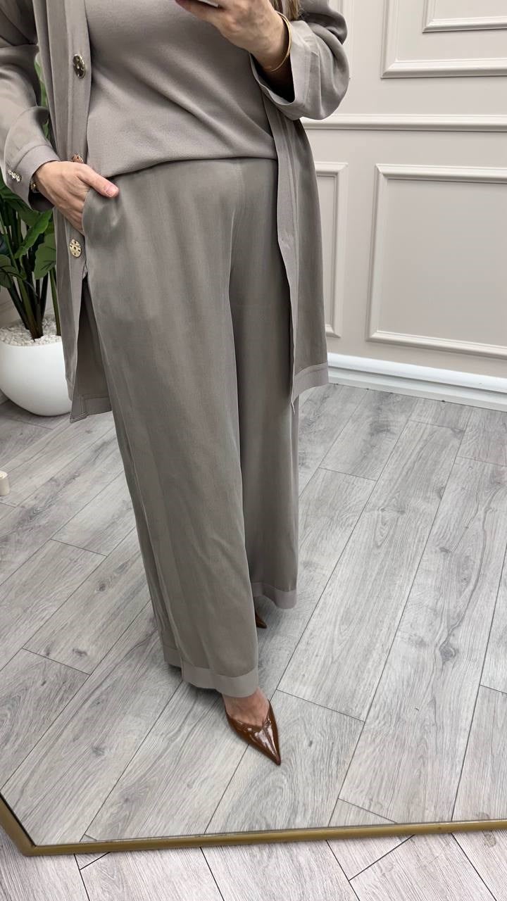 Miss Dalida 3267801 Mink Geniş Paça Klasik Pantolon