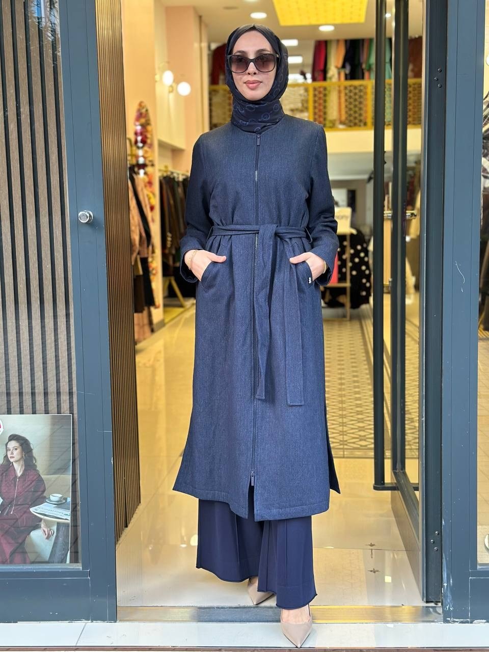 Miss Dalida 3268276 Triko Astarlı Lacivert Denim Kap 