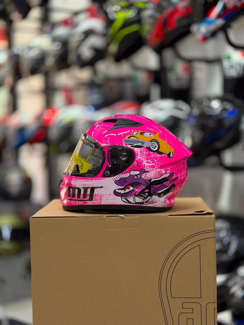 MT Kids Speed Racer Pembe Çocuk Motosiklet Kaskı