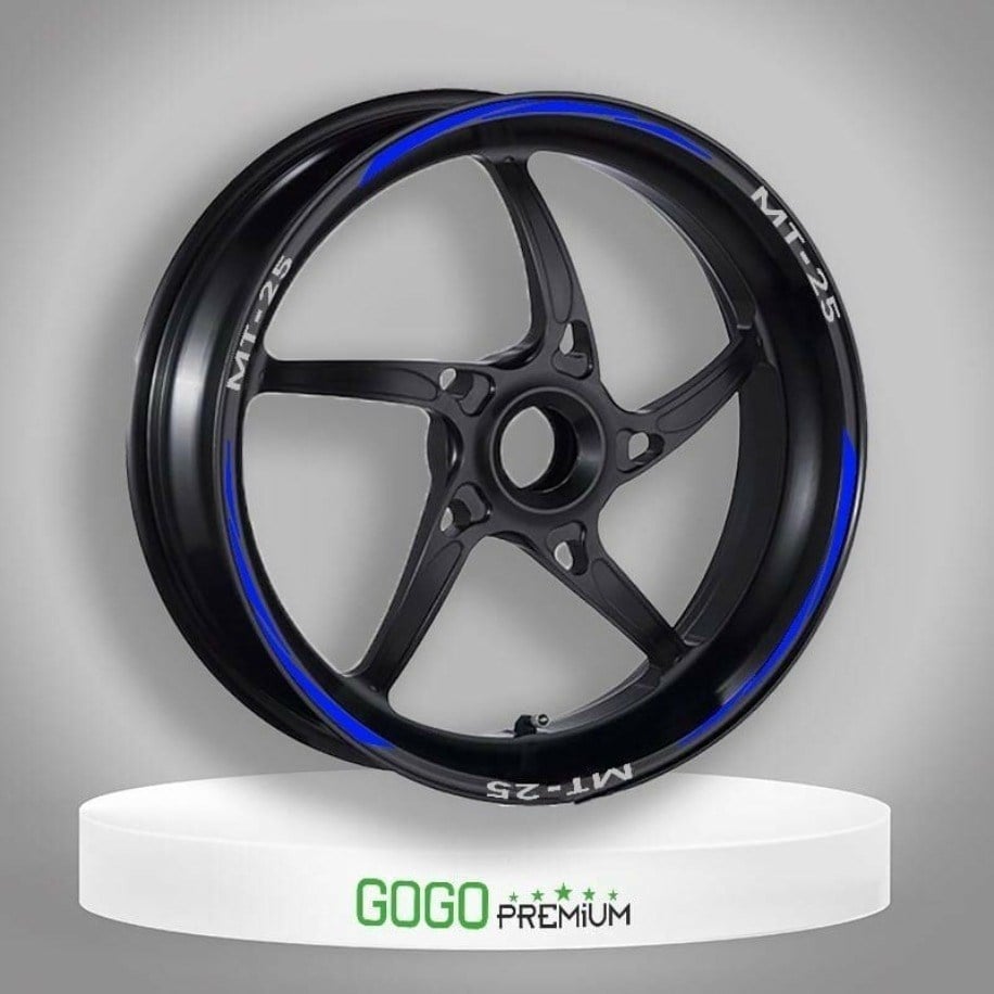 Reflektör Mavi Yamaha MT-25 Uyumlu 1 Set Jant Şeridi
