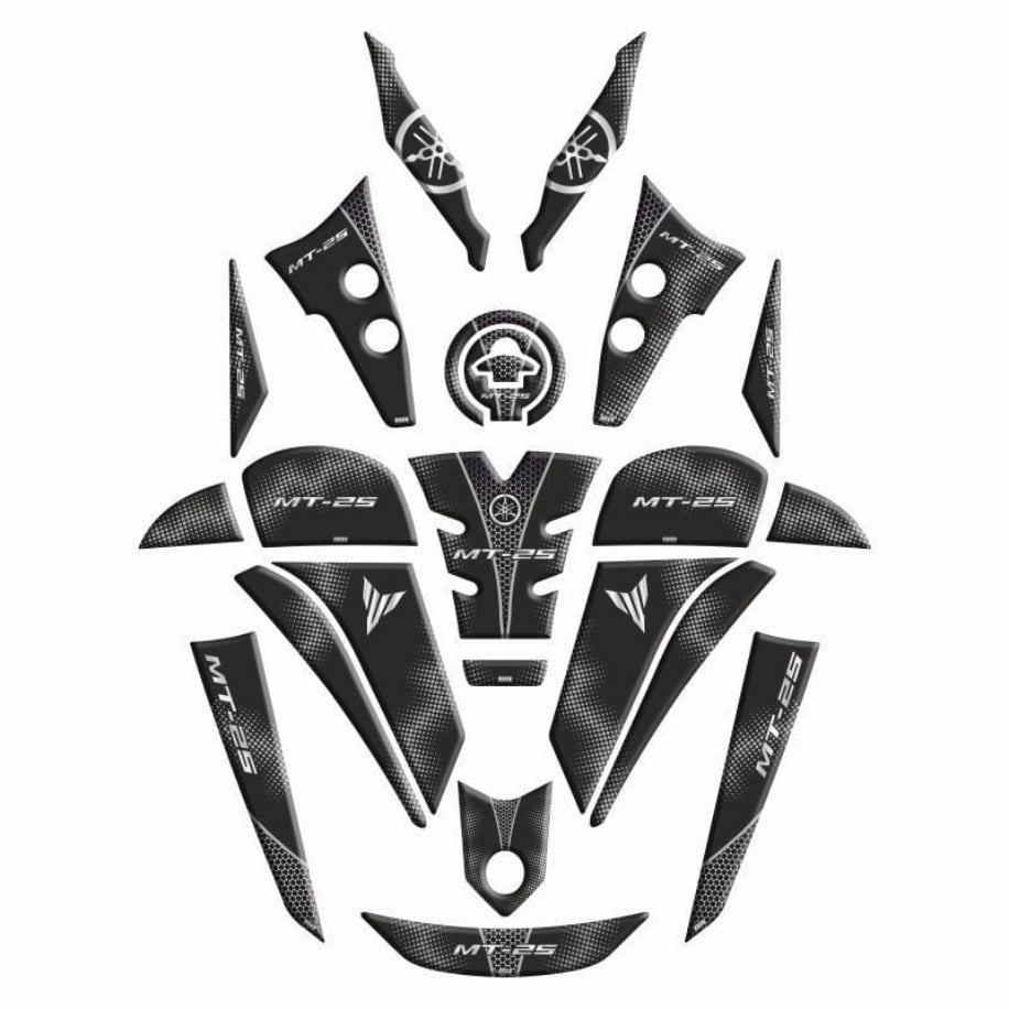 Yamaha MT-25 2020-2024 Uyumlu Full Tank Pad Set 006