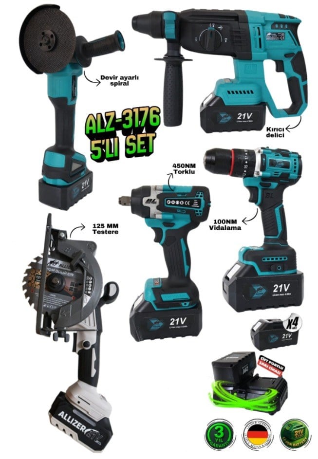 ALZ-3176 ALLİZER 5’li Set 125MM DAİRE TESTERE