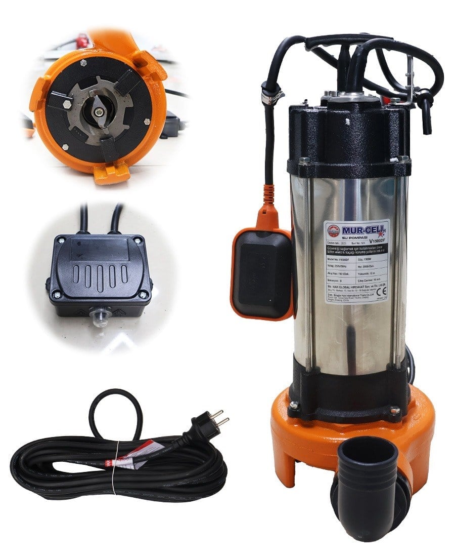 MURCELL 1500W DERİN KİRLİ SU POMPASI