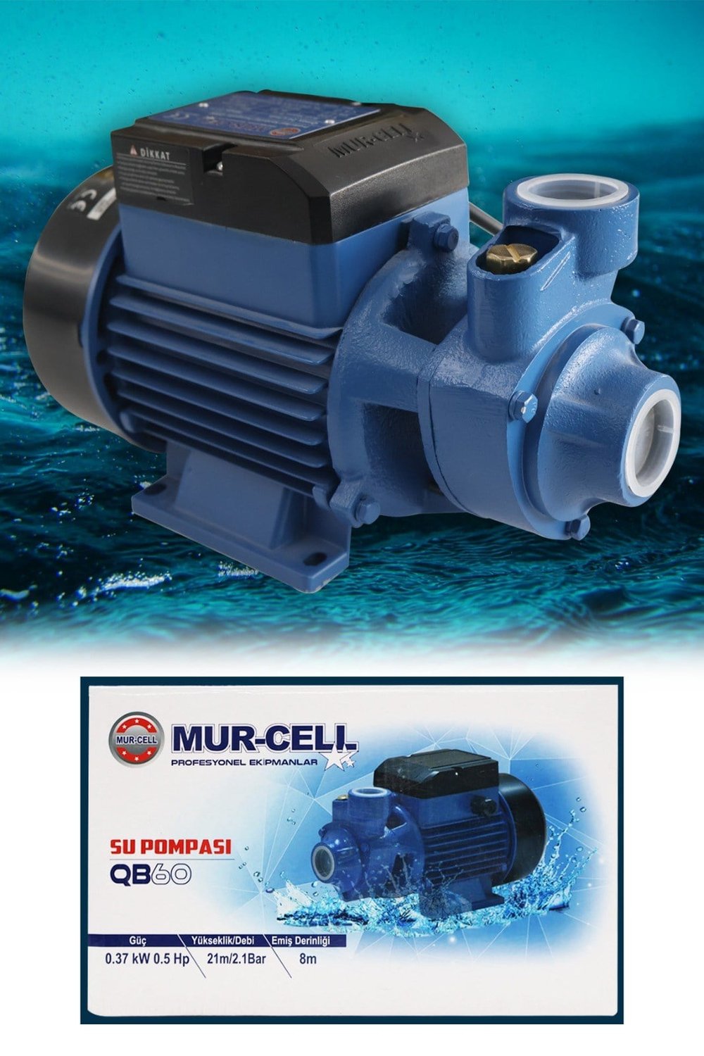 MURCELL SANTRİFÜJ POMPA 0.5HP 0.37kW
