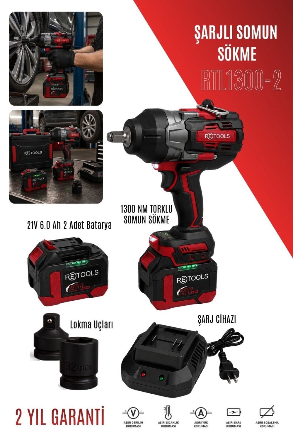 RETOOLS 1300 NM TORKLU SOMUN SÖKME MAKİNESİ