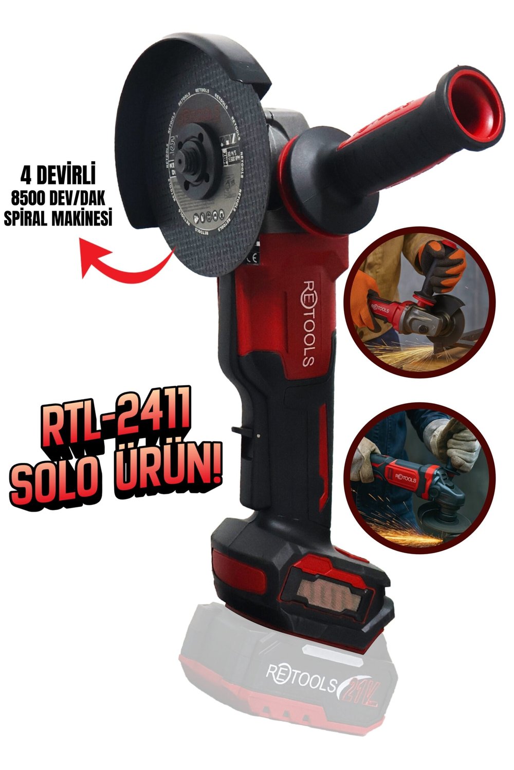 RETOOLS BORDO 125 MM SPİRAL KAFA