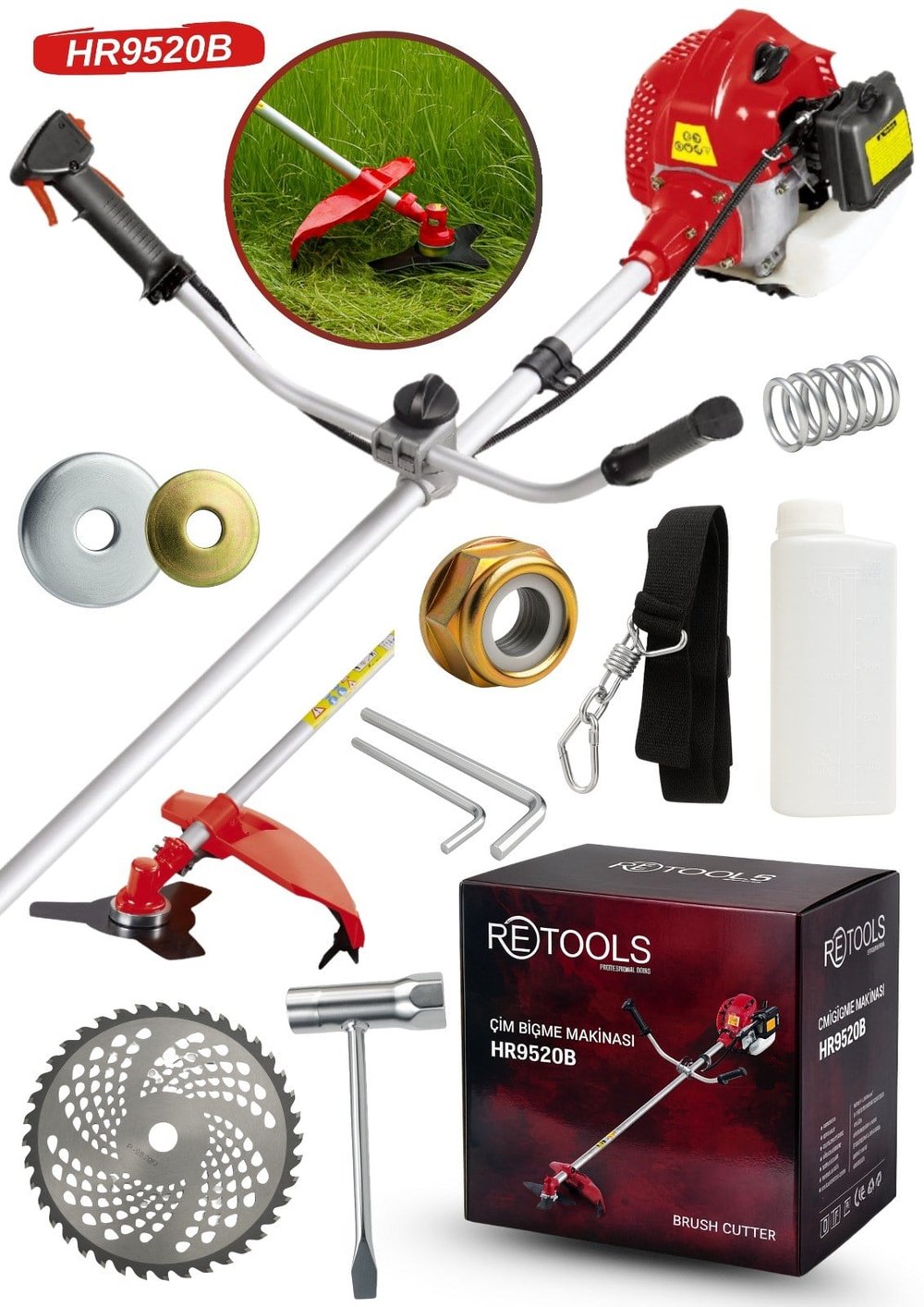 RETOOLS HR9520B BORDO YAN TIRPAN