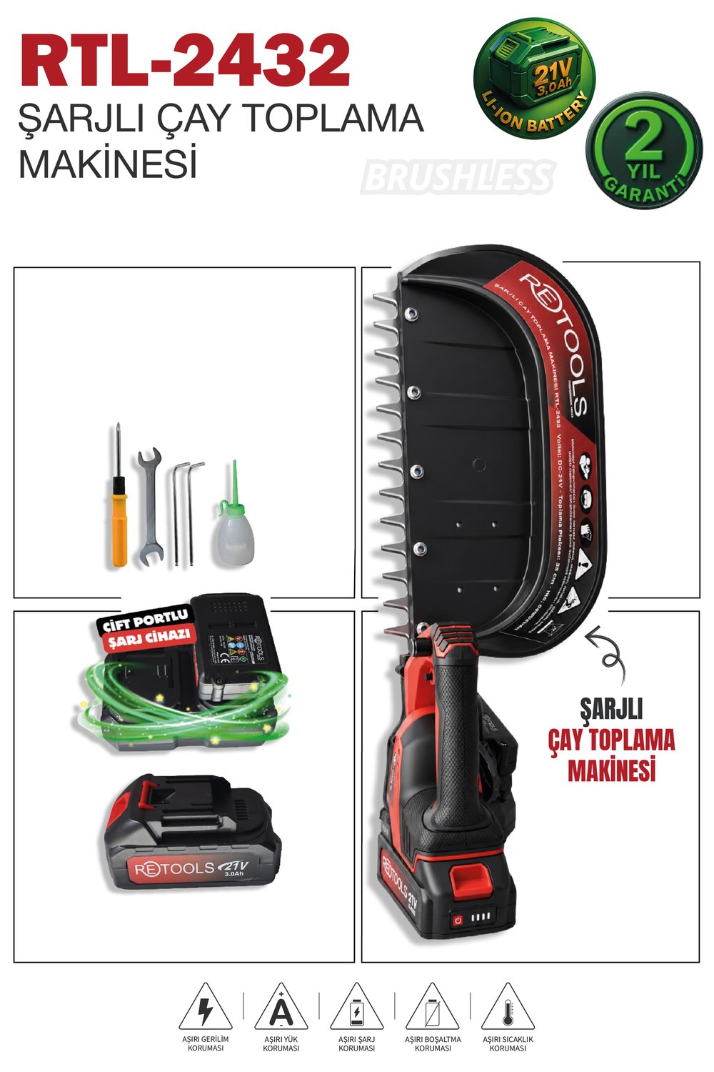 RETOOLS RTL-2432 Çay Toplama Makinesi