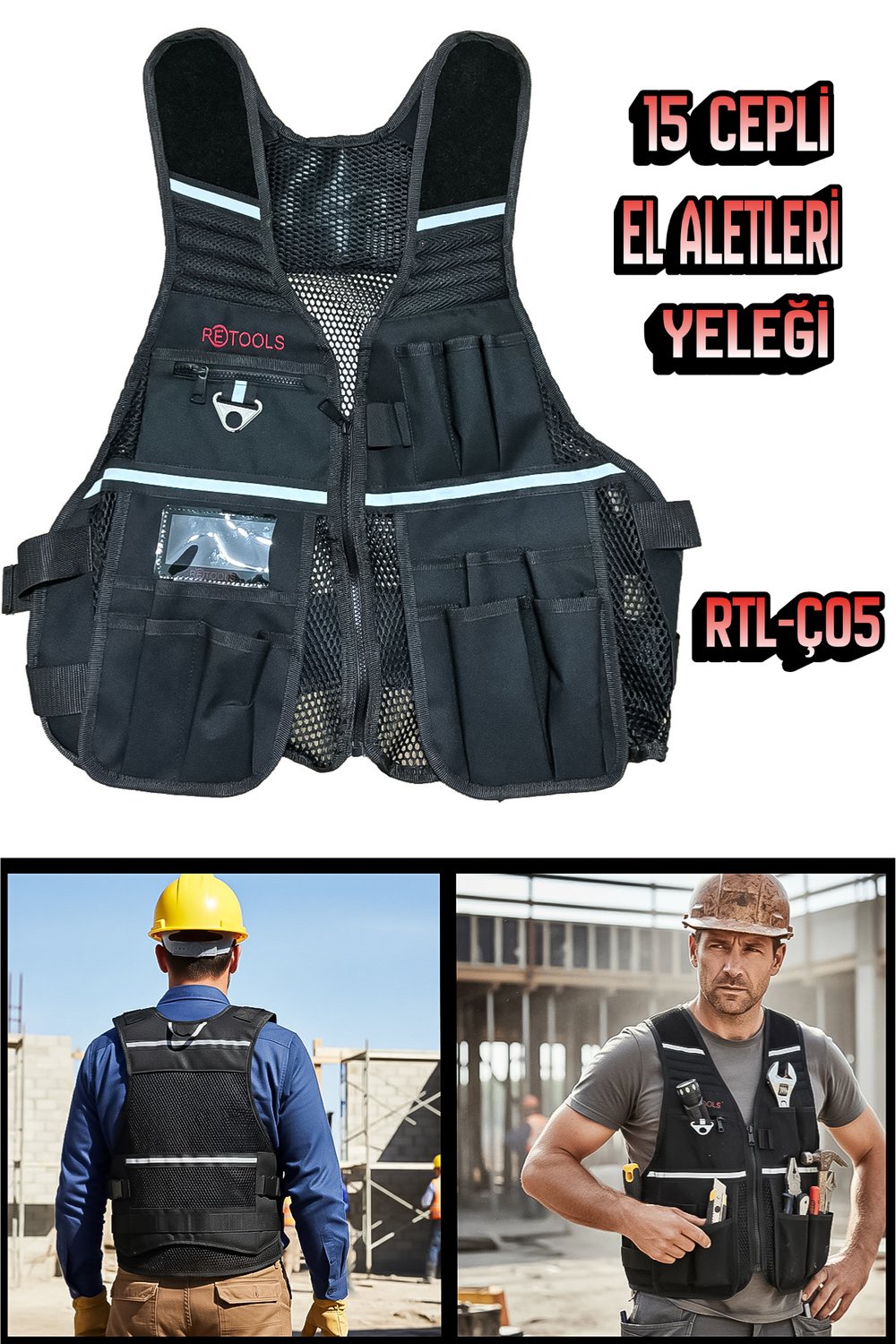 RETOOLS RTL-Ç05 EL ALETLERİ YELEĞİ