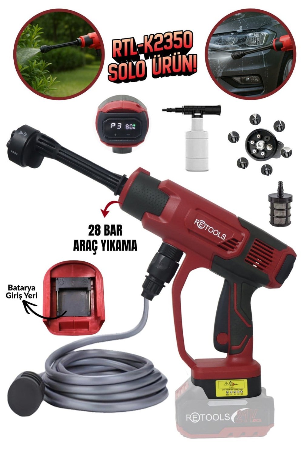 RTL-K2350 RETOOLS BORDO ARAÇ YIKAMA KAFA