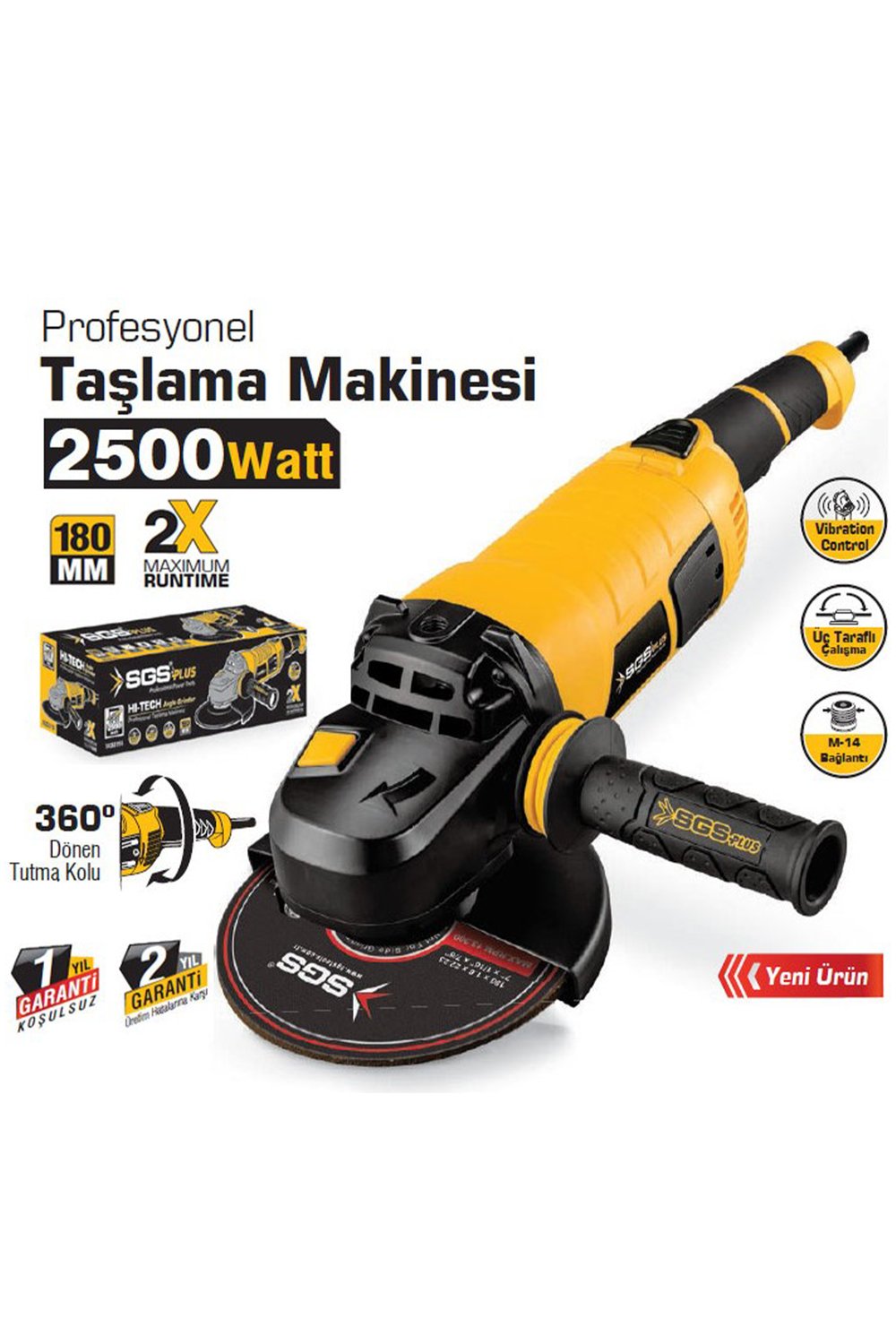 SGS TAŞLAMA MAKİNESİ 180MM 2500 WATT