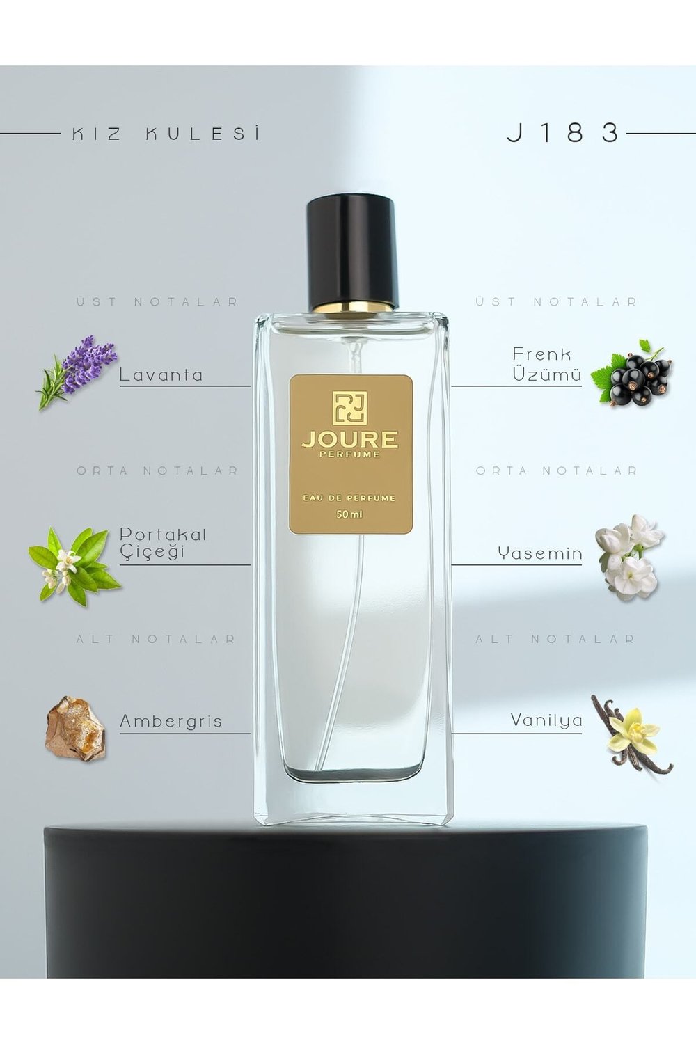 J183 Vanilya Lavanta Çiçeksi Kokulu 50ml Edp Kadın Parfüm