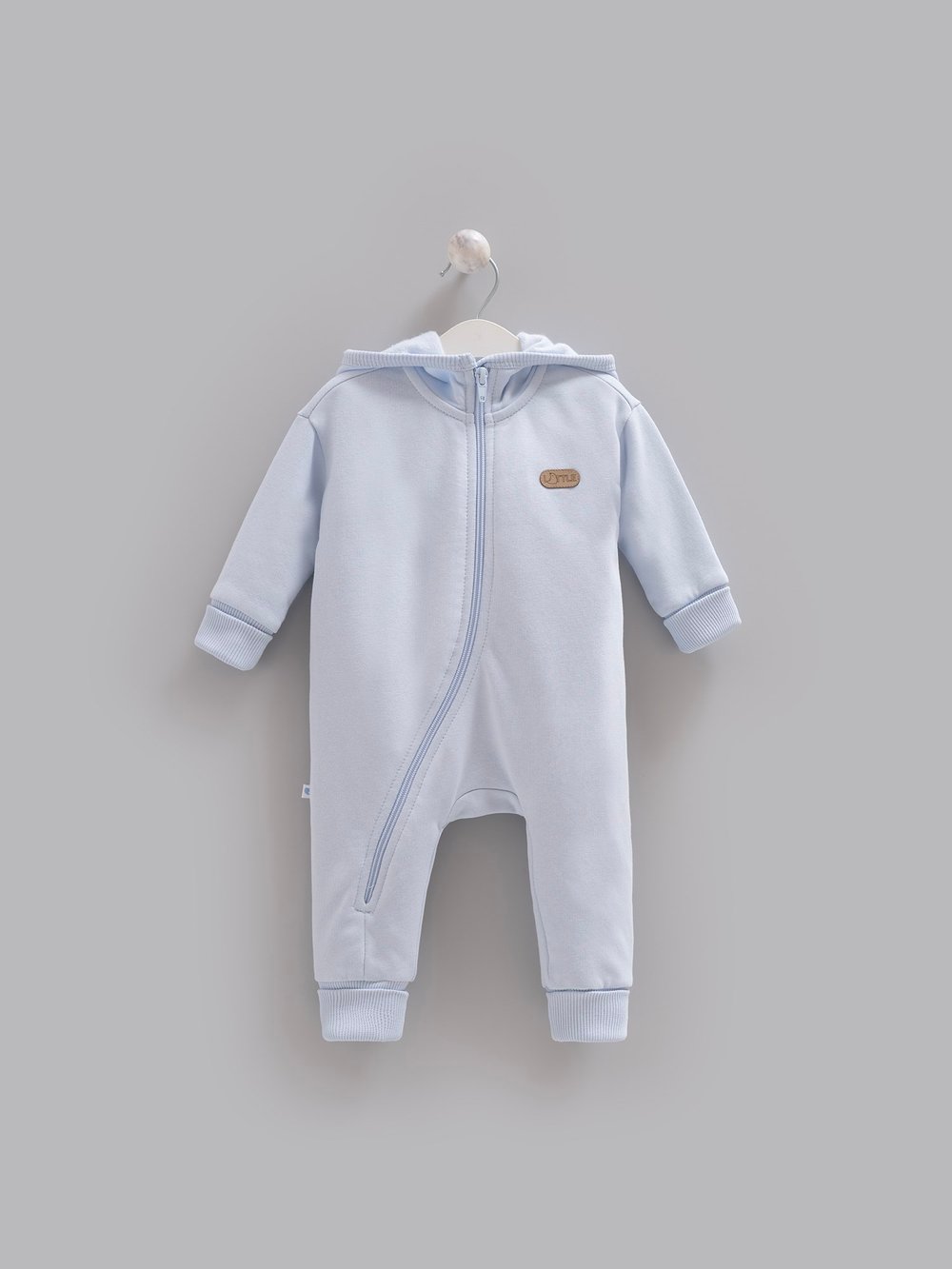 3 İplik Şardonlu Erkek Bebek Tulumu Kışlık İçi Tüylü Kapüşonlu Tulum - Miniccobaby
