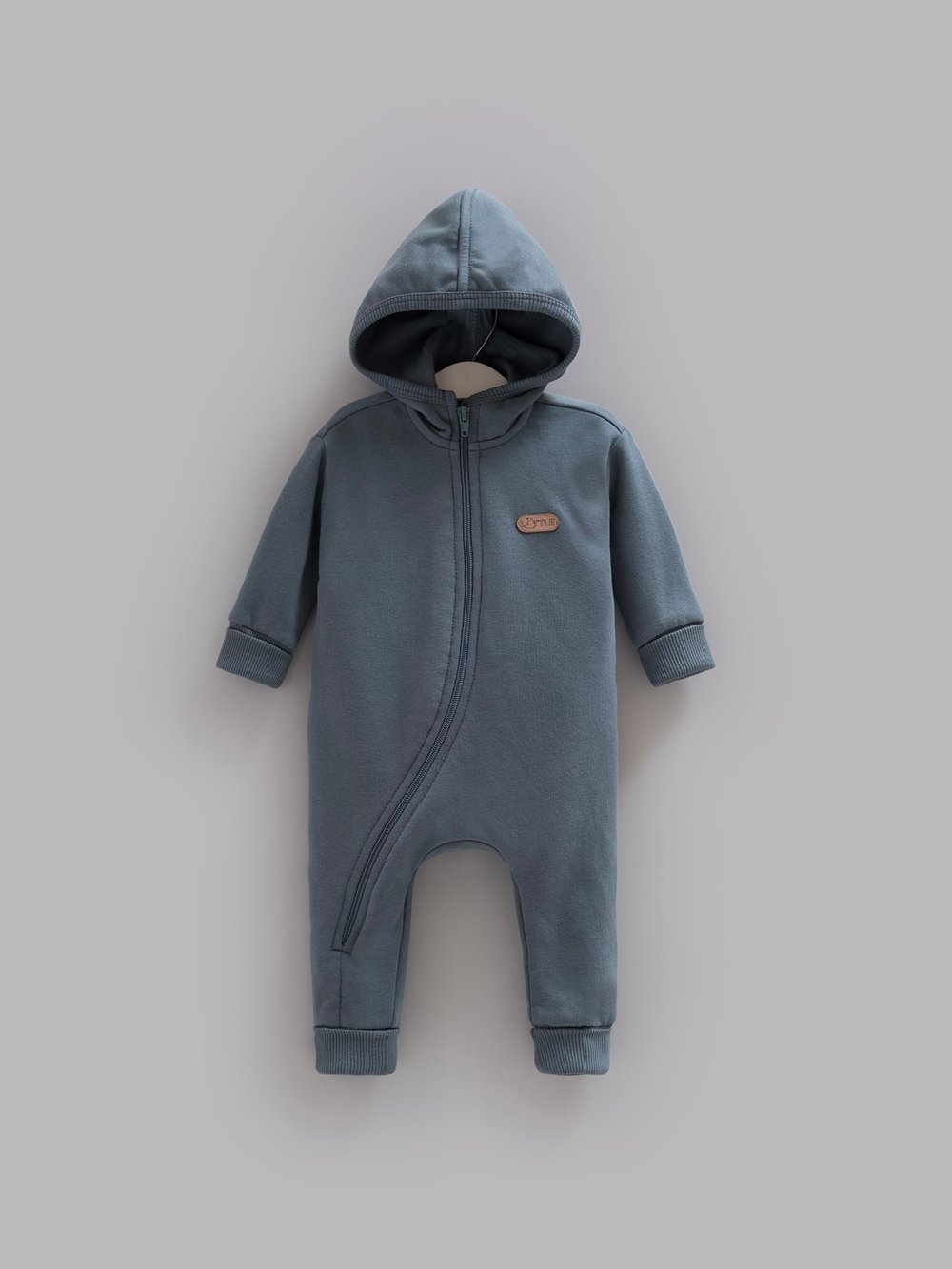 3 İplik Şardonlu Erkek Bebek Tulumu Kışlık İçi Tüylü Kapüşonlu Tulum - Miniccobaby