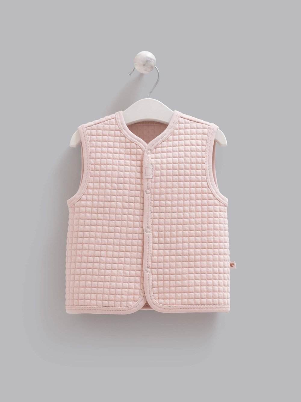 Erkek Bebek Kapitone Yelek - Çıtçıtlı Pamuklu Bebek Yeleği - Miniccobaby