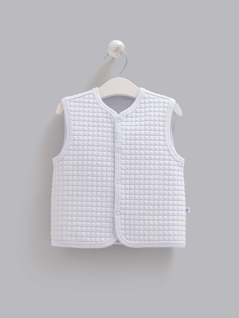 Erkek Bebek Kapitone Yelek - Çıtçıtlı Pamuklu Bebek Yeleği - Miniccobaby